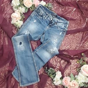 Silver Aiko Boot Cut Jeans